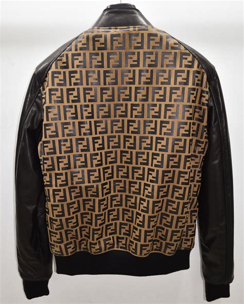 fendi leather jacket ebay|fendi bomber jacket men's.